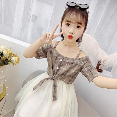 キッズワンピース ドレス おしゃれ 女の子 キャミワンピース 肩出し 子供服 春 夏 サマー Base Mag