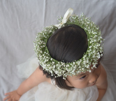 女の子のあこがれ カスミソウの花冠 Base Mag