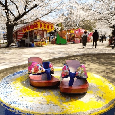 ちえぞう下駄ミュール 楽園のご紹介