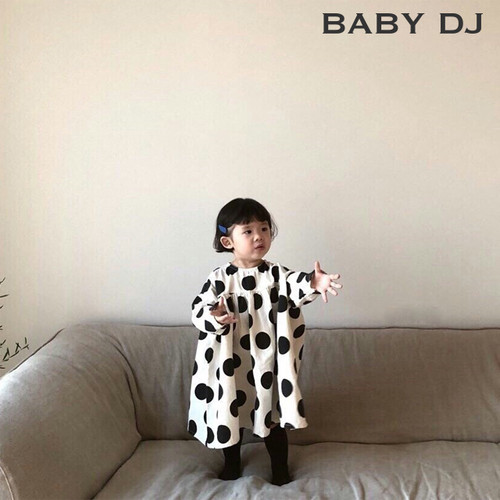 即納 ドットワンピース Baby Dj 子供服 出産祝い プレゼント キッズファッション ベビー服
