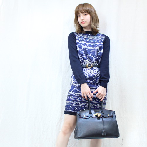 Hermes Made By Martin Margiela Grand Manege Scarf Patterned One Piece Made In Italy エルメスマルジェラ期大調教術スカーフ柄ワンピース Titti Clothing