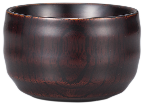 10-6 ぐい呑 欅 KIJITAME 波型(太)