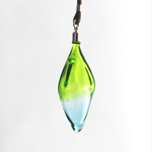 硝子のアロマペンダント<Light Blue & Lime> 硝子のアロマペンダント<Light Blue & Lime>