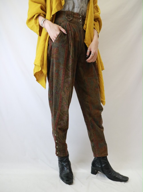all pattern corduroy joppers pants