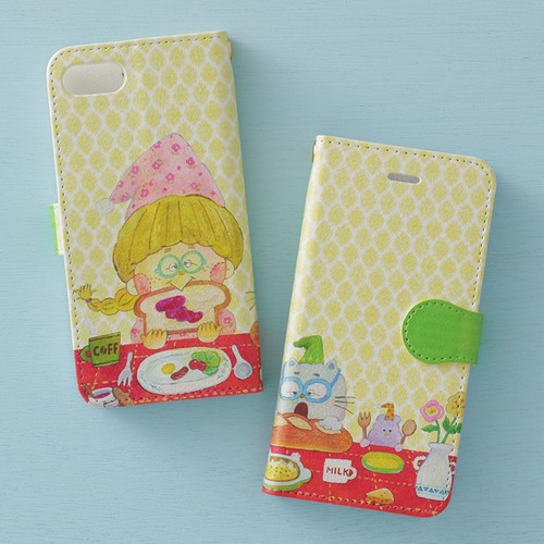 送料無料 手帳型スマホケース Iphone Galaxy Xperia ほぼ全機種対応 イラストが可愛い テーマ 朝食 オリジナルスマホケース Marupon Store