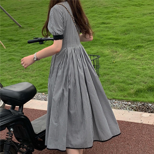 タイトウエストチェックワンピース U4036 Udresser タイトウエストチェックワンピース U4036 Udresser