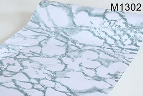 M1302乳白色 青 大理石 壁紙 カッティングシート インテリア