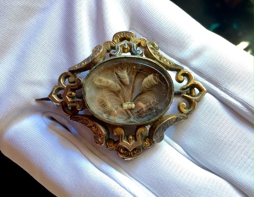 遺髪入りモーニングジュエリー B メルキュール骨董店