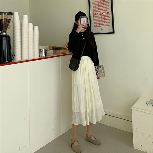 ガーリーハイウエストロングスカート A97 ガーリーハイウエストロングスカート A97