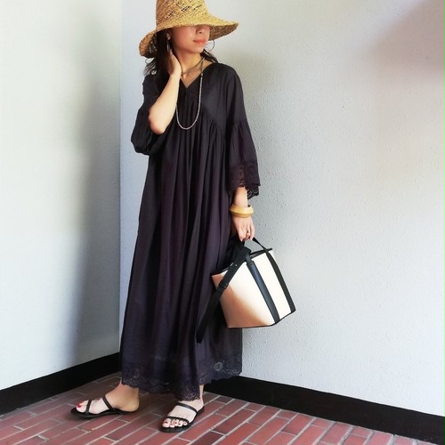 ≪再入荷≫THIS IS MY HAPPY THINGS (Cotton Voile×Leverse Laceワンピース) ≪再入荷≫THIS IS MY HAPPY THINGS (Cotton Voile×Leverse Laceワンピース)