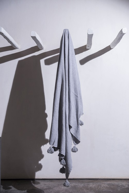 POMPOM BLANKET "PLANE" medium