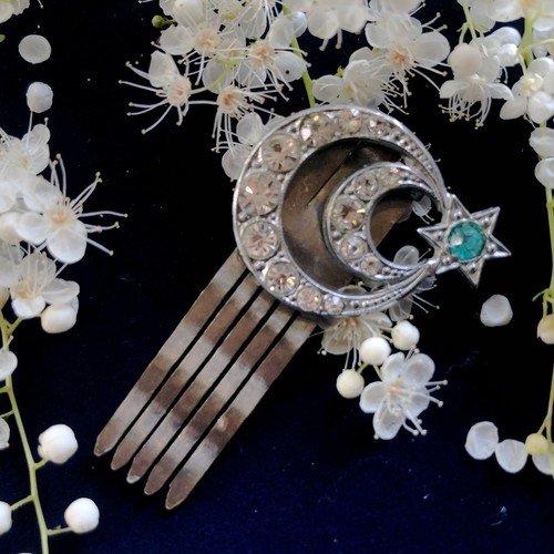 月と星の髪飾り メルキュール骨董店