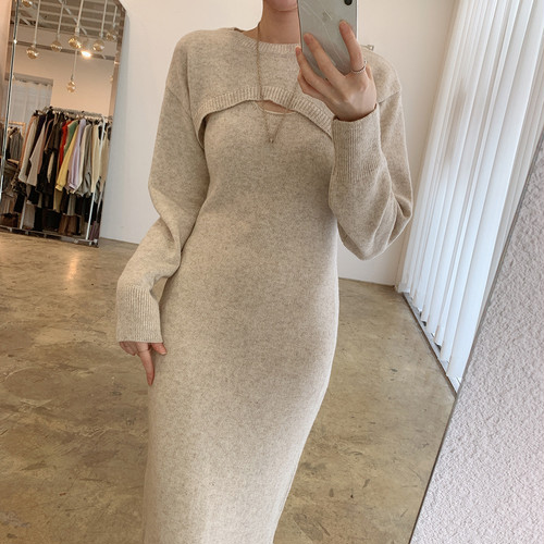 cropped sweater + dress 3c's cropped sweater + dress 3c's