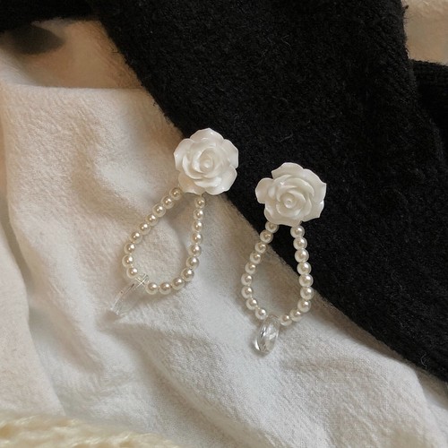 white rose pearl pierce white rose pearl pierce