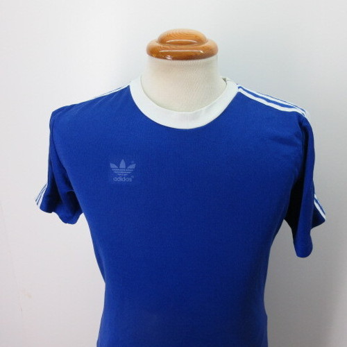 アディダス Adidas ｔシャツ ｓ 青 西ドイツ ヨーロッパ古着 B262 古着屋 ジョージア