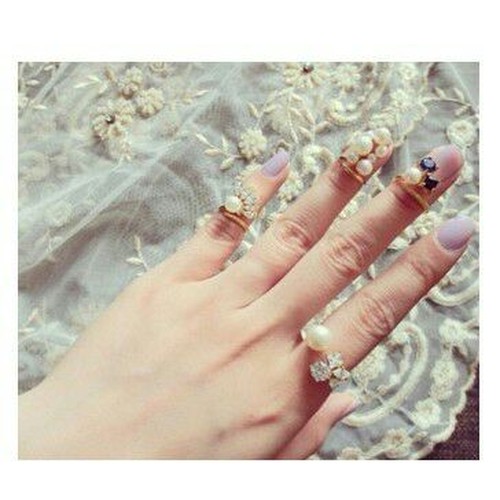 パール 真珠 ネイルリング ファランジリング ナックルリング フォークリング Popsite3 レディース メンズ かわいい 可愛い かっこいい 運動 ダイエット アパレル 服 アクセサリーなど