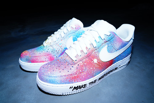 spray painting air force ones