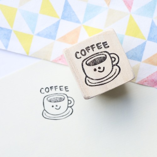 〈はんこ〉COFFEEちゃん 3㎝×3㎝ 〈はんこ〉COFFEEちゃん 3㎝×3㎝