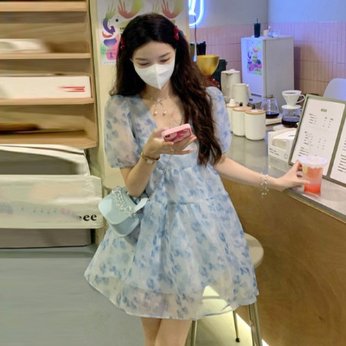 送料無料 絞り染め 仙 女 ワンピース 夏 フランス語 プリンセスドレス スウィー A 韓国レディースファッション通販 Whidy