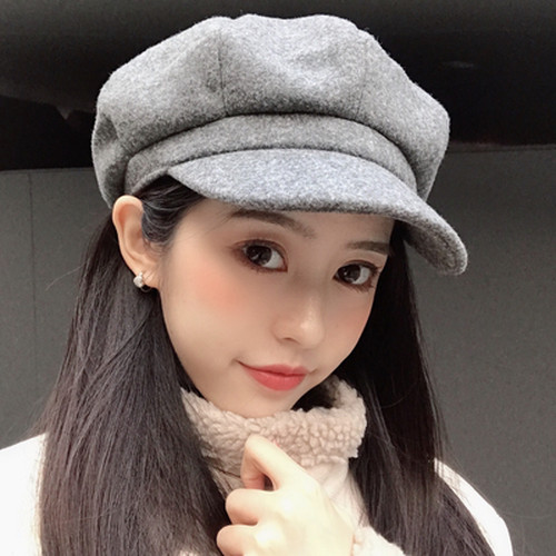 レトロ シンプル キャスケット キャップ コーディネート ワンポイント ベーシック ヘッドギア 小顔効果 ウール ブラック ベージュ キャラメル グレー Cute ゆるカジ 男ウケ デート服 楽ちん 韓国ファッション 通販 秋 冬 Pure Fragrance Style