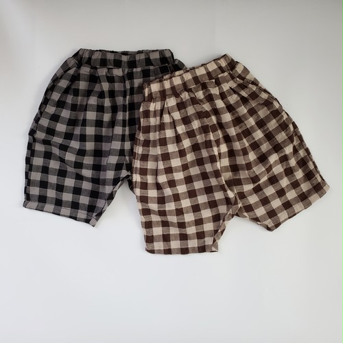 【即納】ブロックチェックcotton pants 【即納】ブロックチェックcotton pants