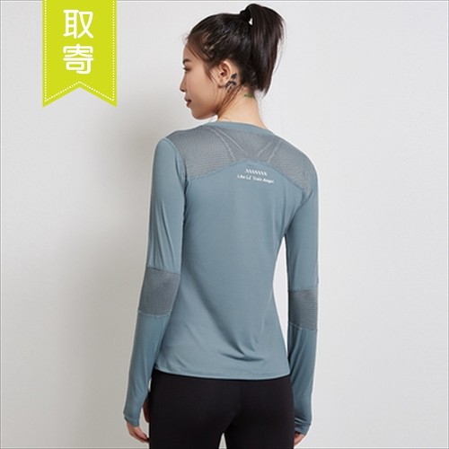 メッシュ くすみカラー 長袖 Tシャツ フィットネス トップス スリムフィット 無地 スポーツ レディース プルオーバー 体型カバー 運動 通気性 取寄 発送目安14 21日営業日 Laff Store 会社情報 納期の確認をお願いします