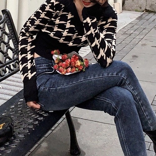 houndstooth waist mark tops houndstooth waist mark tops