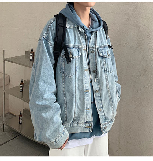 お洒落 メンズ デニム ジャケット ストリート ペイント 韓国系 2色 宅送 Springfieldindiesoulfestival Com