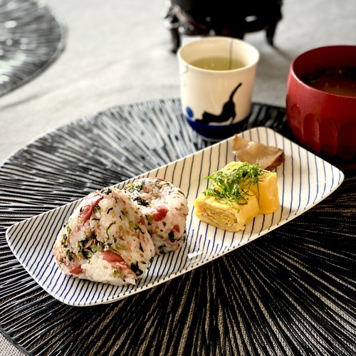 【波佐見焼】【白山陶器】【重ね縞】【長焼皿】 長皿 長角皿 魚皿 hakusan 【波佐見焼】【白山陶器】【重ね縞】【長焼皿】 長皿 長角皿 魚皿 hakusan