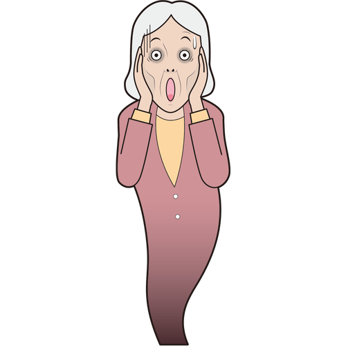 叫ぶシニア女性 Sozaido