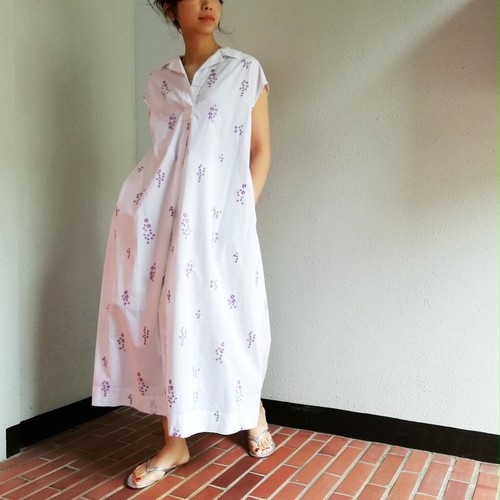 ne Quittez pas(Poplin Flower Emb Sleeveless Dress) ne Quittez pas(Poplin Flower Emb Sleeveless Dress)