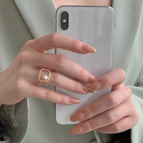 square mini pearl ring square mini pearl ring