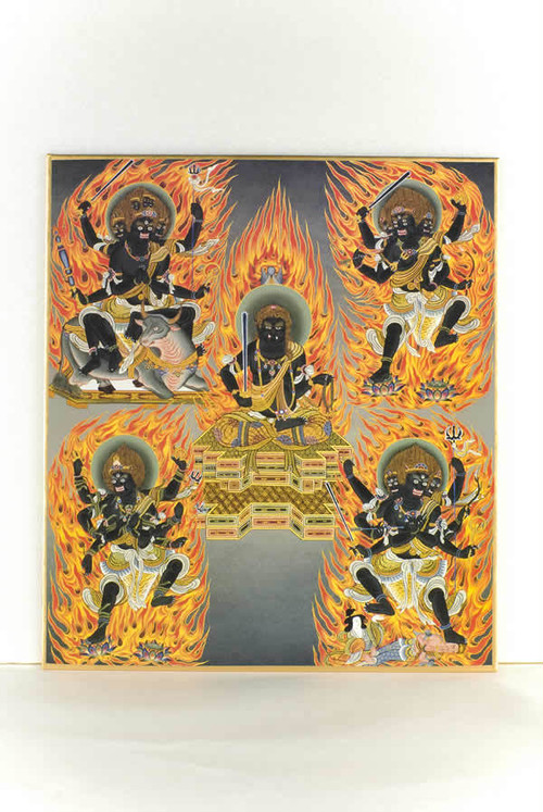 仏画色紙 五大明王 様々な障害を取り除く 最も強力な念怒尊 仏教美術専門店 Art Associe