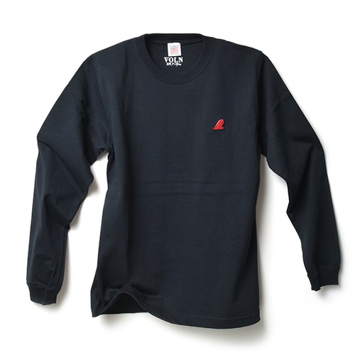 RED FIN HEAVY WEIGHT L/S T-SHIRT - BLACK