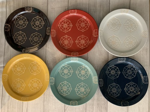 【波佐見焼】【藍染窯】【ステッチ】【プレート180】 波佐見焼 中皿 カラフル かわいい 【波佐見焼】【藍染窯】【ステッチ】【プレート180】 波佐見焼 中皿 カラフル かわいい