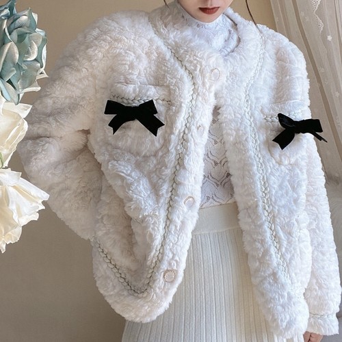 pocket ribbon sheep jacket pocket ribbon sheep jacket