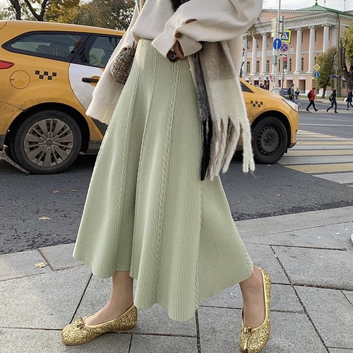 cable knit flare skirt 3c's cable knit flare skirt 3c's