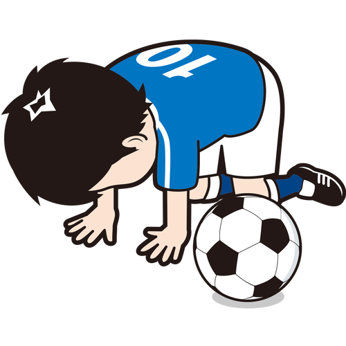 挫折するサッカー選手 Sozaido