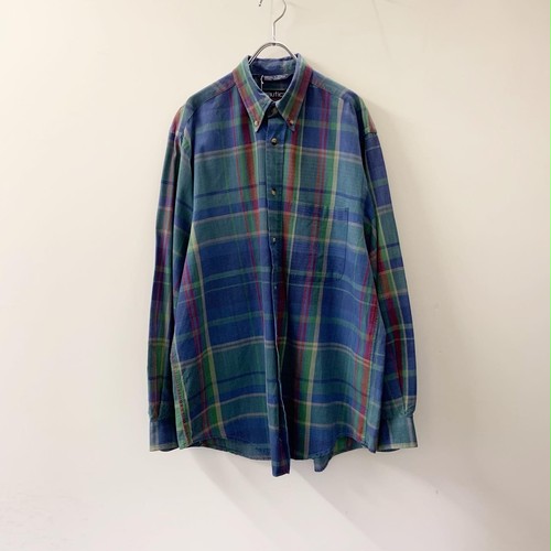 Nautica コットンチェックシャツ ブルー Size M メンズ 古着 古着 通販 高円寺 Largo ラルゴ Online Shop メンズ