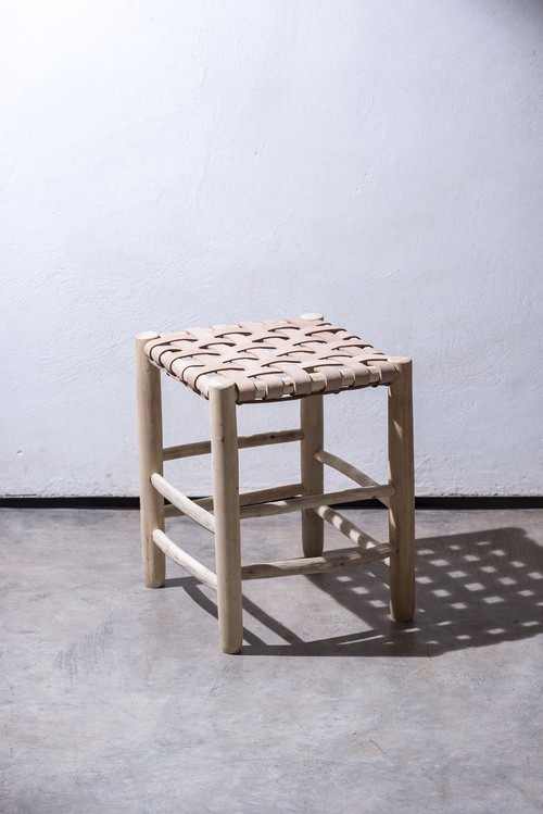 LEATHER MESH STOOL medium