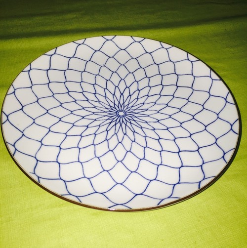 肥前焼 網目皿10枚セット（老舗料理店引下げ品)