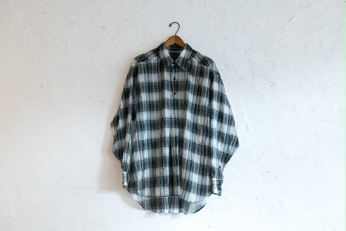 Copano86 シルクチェックプルオーバーシャツ Nouvel Des Hioc ヌベル デ ヒオーク