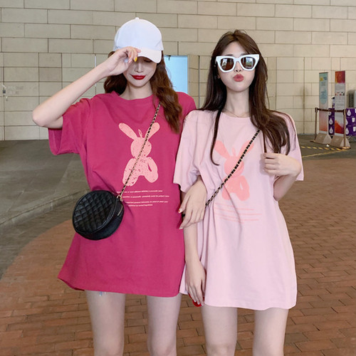 ガーリーラビットシルエットTシャツ A154 ガーリーラビットシルエットTシャツ A154