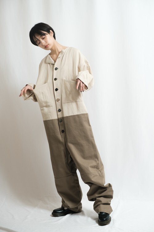繋ぎ "TSUNAGI" 【cotton × french linen】 繋ぎ "TSUNAGI" 【cotton × french linen】
