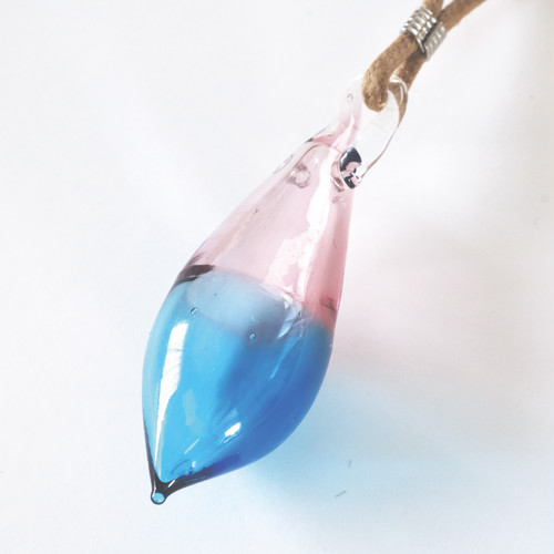 硝子のアロマペンダント <Blue&Pink> 硝子のアロマペンダント <Blue&Pink>