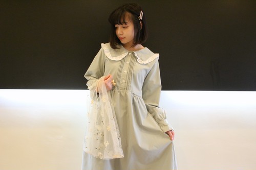 みどりのふんわりフリルワンピース Kimochiosaka