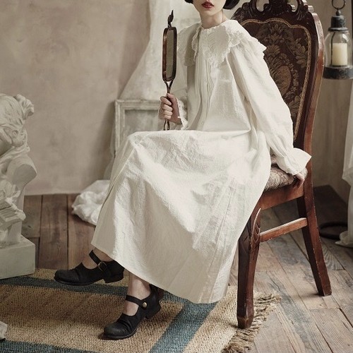 big frill collar long one piece big frill collar long one piece