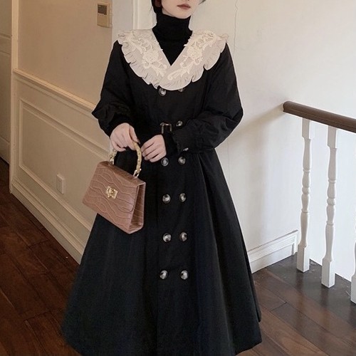 frill collar trench coat frill collar trench coat