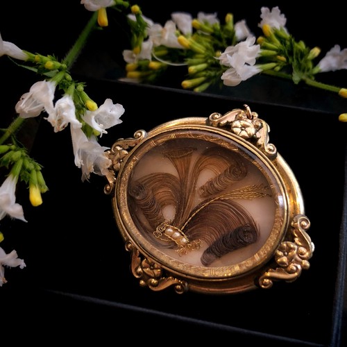 遺髪のブローチペンダント メルキュール骨董店