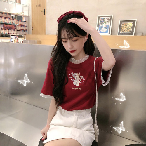 ガーリーフリルエンジェルTシャツ A155 ガーリーフリルエンジェルTシャツ A155